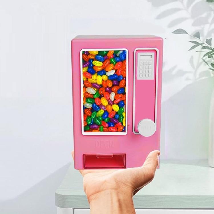 Large Capacity Candy Dispenser Sweet Treats Storage Box Kids Pulling Design Vending Machine Toy For Candy Organization