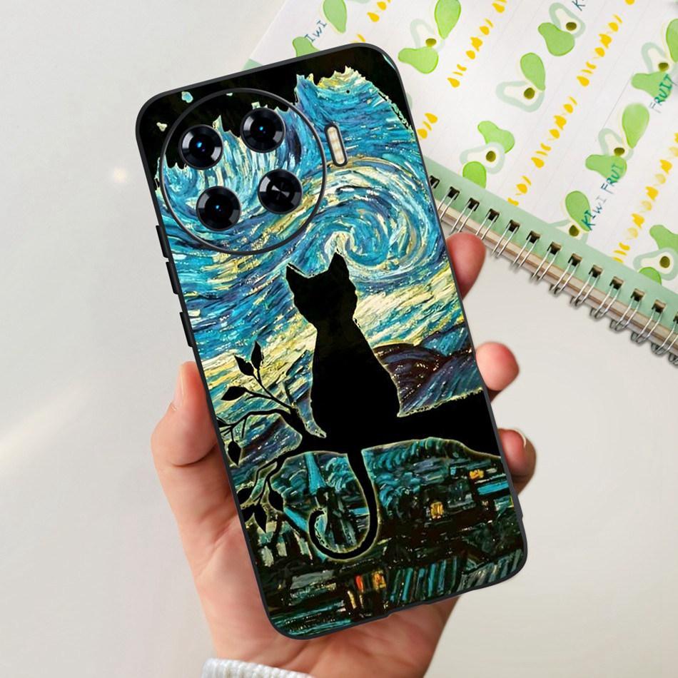 Lovely Printing Case For Tecno Spark 20 Pro+ 5G Soft Silicone Back Cover For Tecno Spark 20 Pro Plus KJ7 Black Color Phone Cases