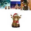 Adorable Highland Cow Resin Decoration Perfect For Christmas Home And Garden Gifts