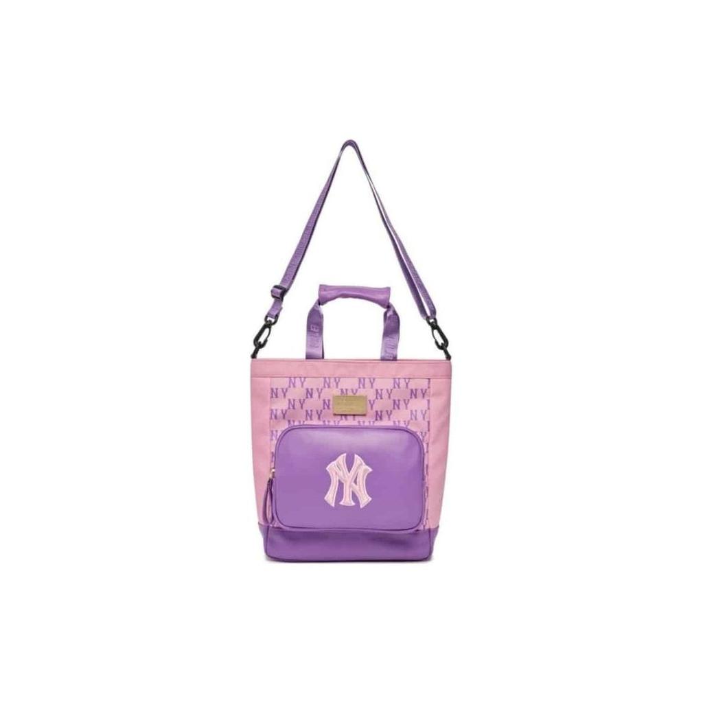 MLB New York Yankees Large Capacity Adjustable Shoulder Strap Printed Big Logo Metal Zipper Tote Bag Kids Tote Bags Pink 7AUBM023N50PKS