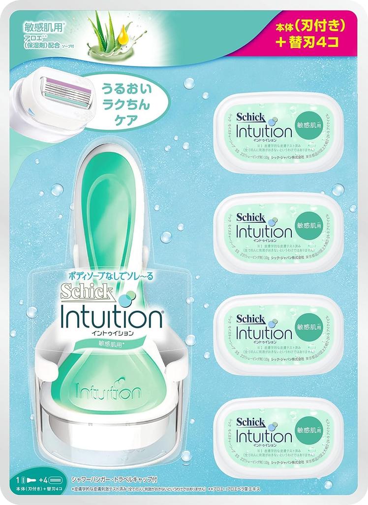 Schick Intuition Sensitive Skin Club Pack Razor replacement 1 already Green 1 piece Women's (5 blades, attached) - - (x 1)