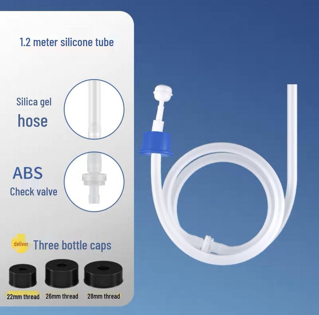 Stainless Steel Kitchen Soap Dispenser with Silicone Extended Tube and Pump Head