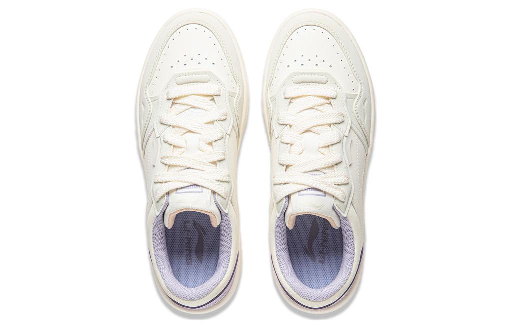 Li Ning Line 2.0 V2 Slip Resistant Abrasion Resistant Low top Skateboard Shoes Women's White Green AGCU108-3