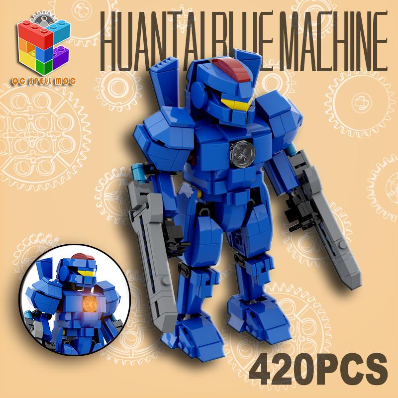 Qicai Creative Building Block MOC Mech Q Edition Can Install Little Man, Dangerous Wanderer, Crimson Storm Yurika Assembly Toy
