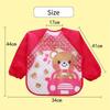 0-3 Years Baby Waterproof Anti-dirty Bib Long Sleeve Art Painting Apron Strap Smock Soft Feeding Bib Cartoon Kindergarten Gown