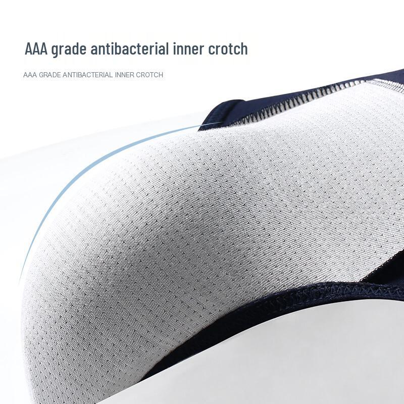 Langsha Men's Cotton Antibacterial Mid-Waist Briefs