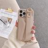 For iPhone16 Wrist Strap Ring Wallet with Card Slot Holder Phone Case for IPhone 15 Plus Pro Max Crossbody Leather Cover