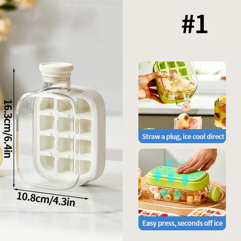 2-In-1 Ice Cube Water Bottle Portable Ice Maker Kettle Whiskey Ice Cream Ice Mold Cooler Cup Outdoor Fitness Drink Tool
