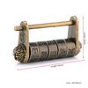 NAIERDI Lucchetto antico Bronzo vintage Retro combinazione password serratura portagioie hardware per lucchetto