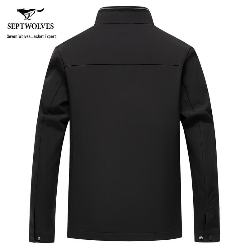 Septwolves Men's Casual Stand Collar Jacket