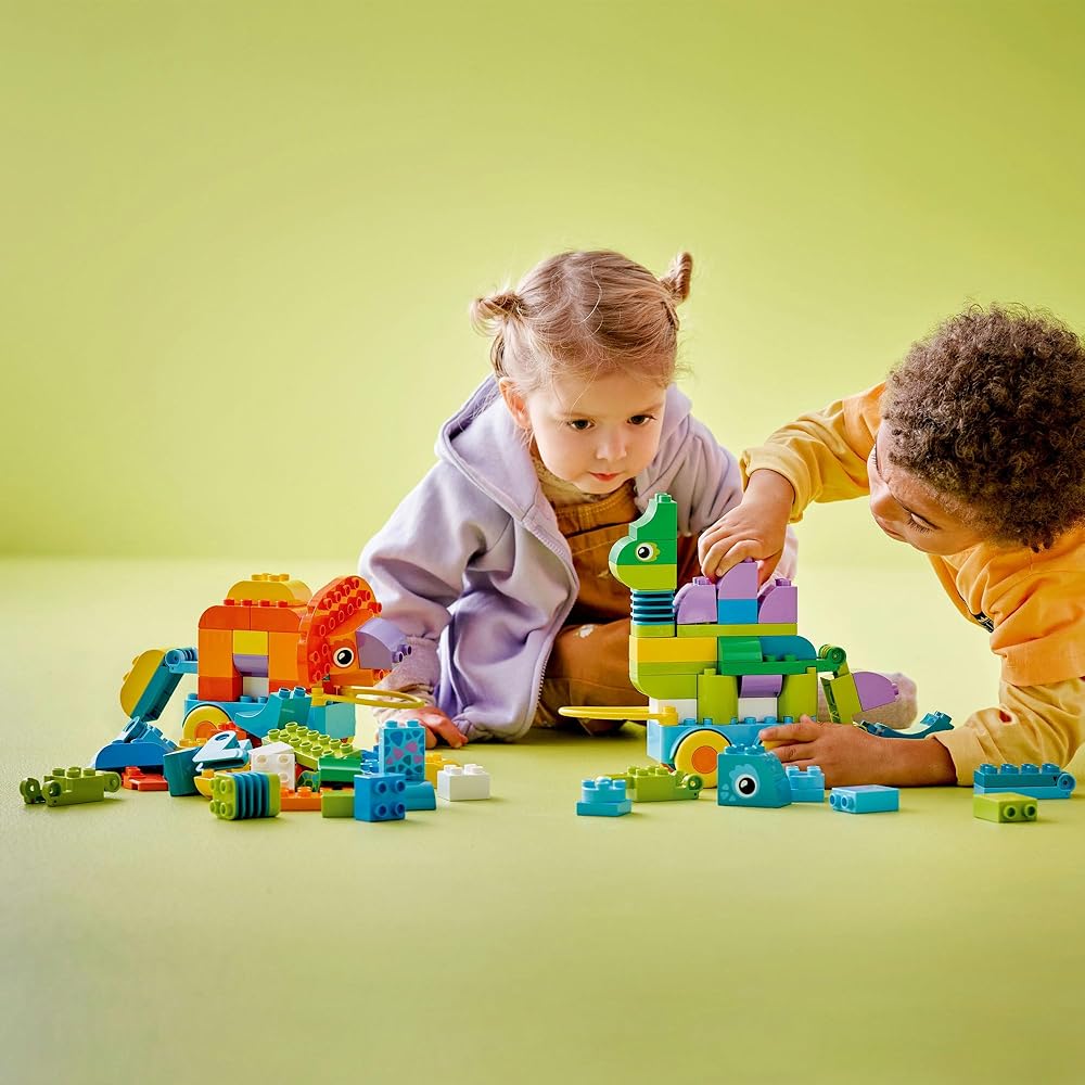 LEGO DUPLO Dinosaur Pull Toy 3-in-1 Building Blocks Educational Toy for Kids Ages 1.5 To 6