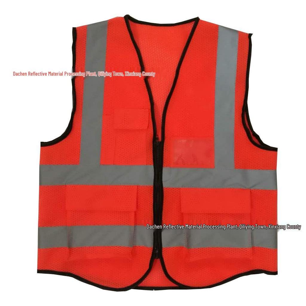 Reflective Multi-Pocket Safety Waistcoat for Construction