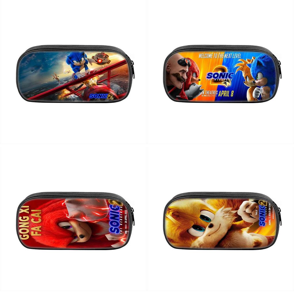 Sonic The Hedgehog Pencil Case With Nylon Material For School Students And Collectors
