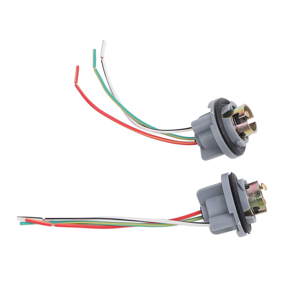 2Pcs Rear Brake Light Socket Holder Waterproofing Turn Signal Light Plug Connector LED Bulb Socket with Wiring Harness