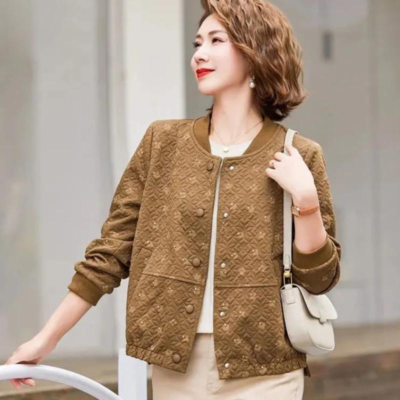 

Весенние и осенние женские короткие куртки, модные топы для женщин среднего и пожилого возраста, модные тонкие куртки XXXXXL