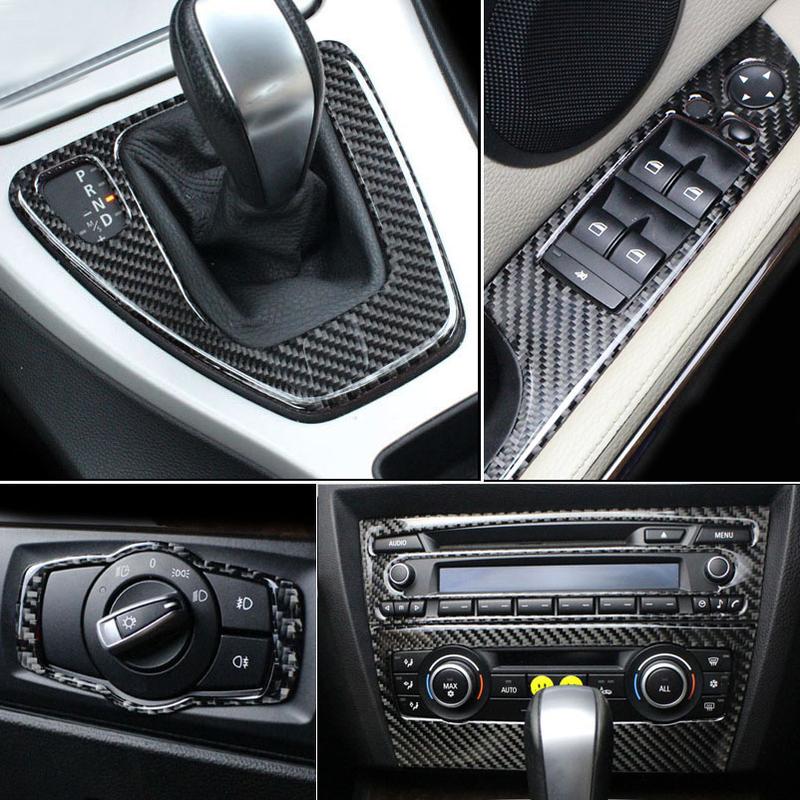 For BMW 3 Series E90 E92 E93 2005-2012 Carbon Fiber Accessories Stickers Car Interior Modification Cover Trim Strips