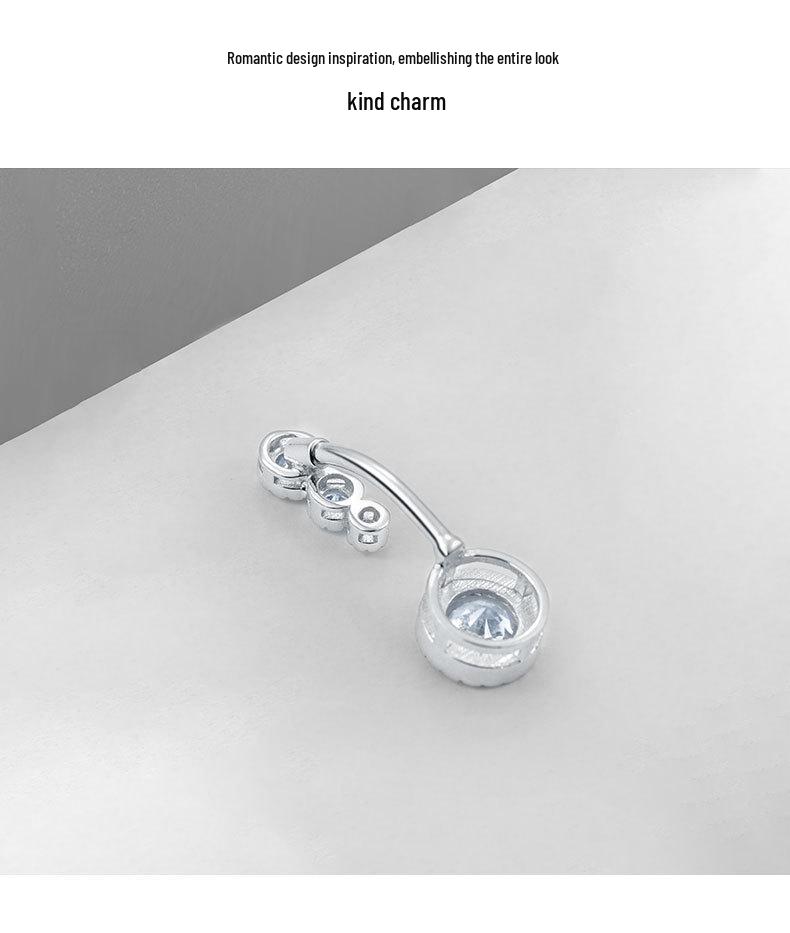 S925 Sterling Silver Navel/Belly Button Ring Body Piercing Jewelry