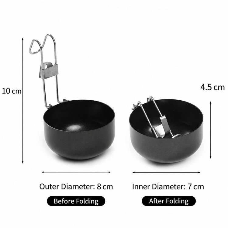 LsCook Foldable Heat-Resistant Handle Non-Stick Egg Poacher Spoon