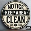 D Plat pc InXCm D Plat Rond Bord Vintage Plaque over Houd Gebied Schoon Graag Netjes Houden Decoratief Bord Pakket
