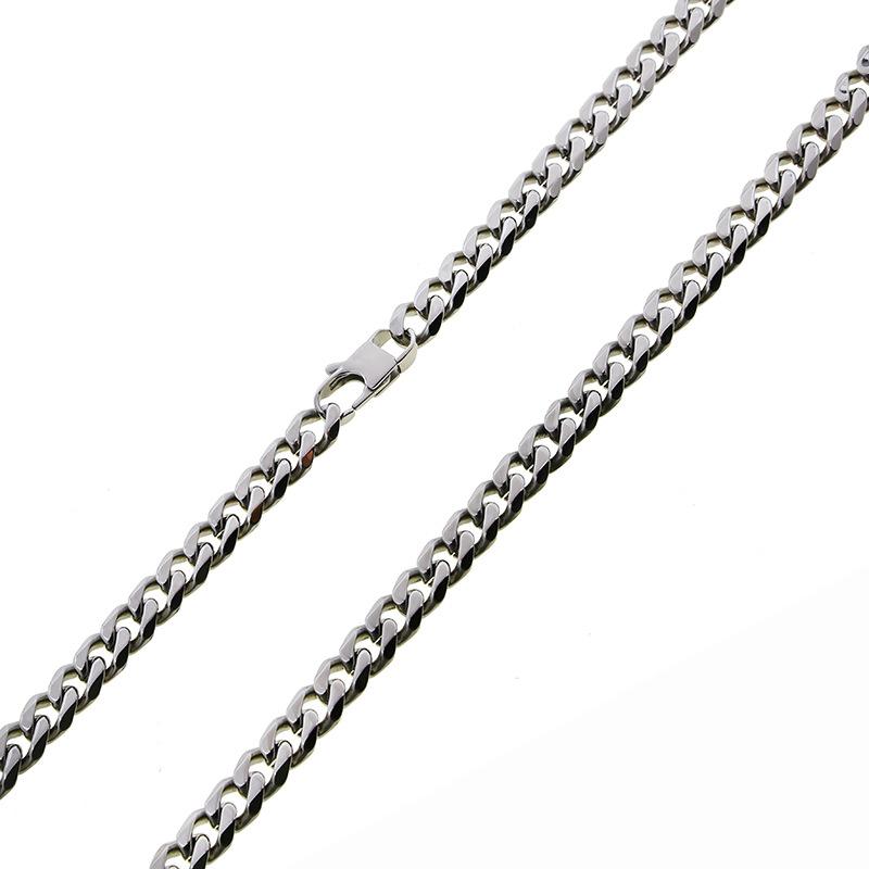 316l Stainless Steel New Chinese Style Polished Cuban Link Bracelet for Men Women Geometric Texture  Jewelry