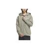 adidas Solid Color Running Warmth Windproof Zip-Up Hoodie Jacket Men’s Gray