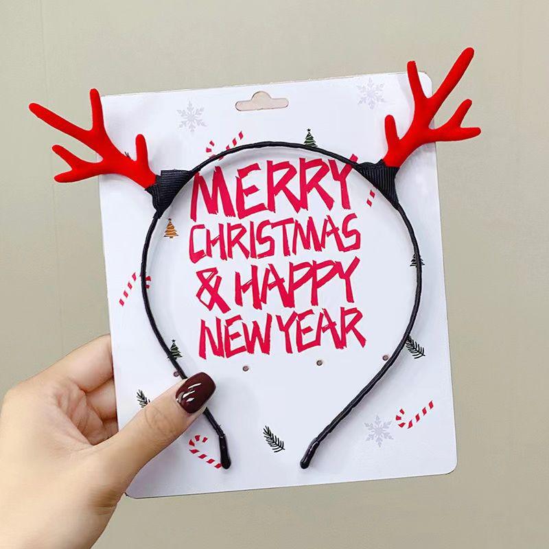 

Повязка на голову с оленьими рогами в стиле Мори для женщин и детей - Рождественский праздничный аксессуар для волос