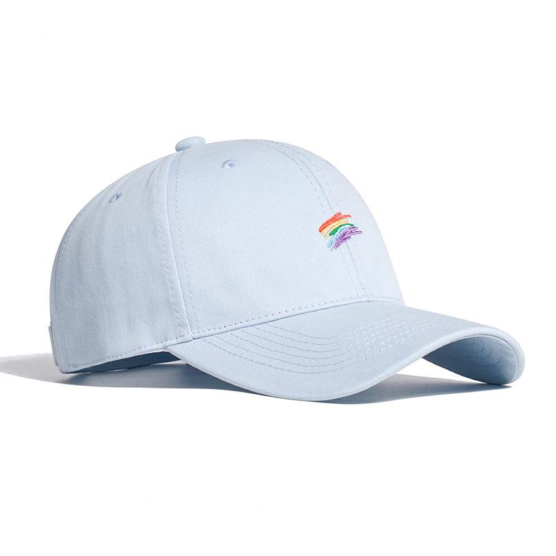 Yellow Baseball Cap Women's Color Lines Fashion Soft Top Bent Hat Green Couple Street Fashion Cap