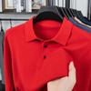 Original Quality Men'S Polo Shirt Exquisite Simple Long Sleeve Knitted Lapel Sweater Autumn Winter Business Casual Menswear Top