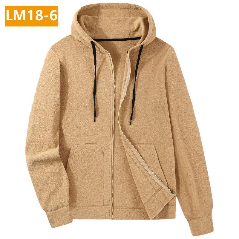 Men's Plus Size Fleece Hooded Zipper Sweatshirt with Velvet Lining