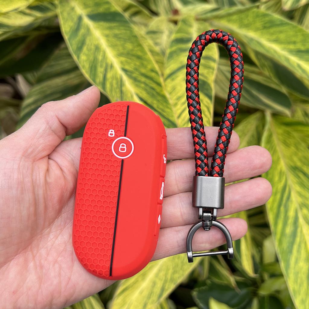 Silicone Car Key Case Holder Shell Soft Remote Cover Protector for Bmw Mini Countryman Cooper One 2023 2024 Accessories Keychian