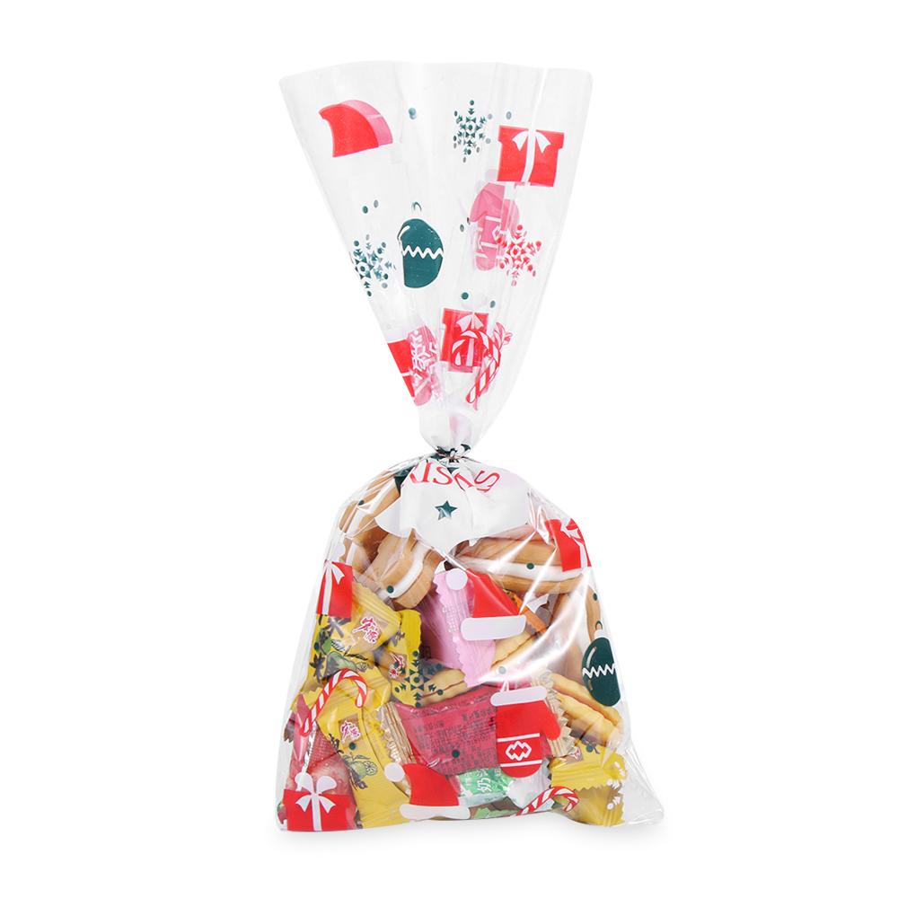 Xmas Supplies Santa Claus Snowman Cellophane Cookies Storage Baking Packaging Christmas Candy Bags