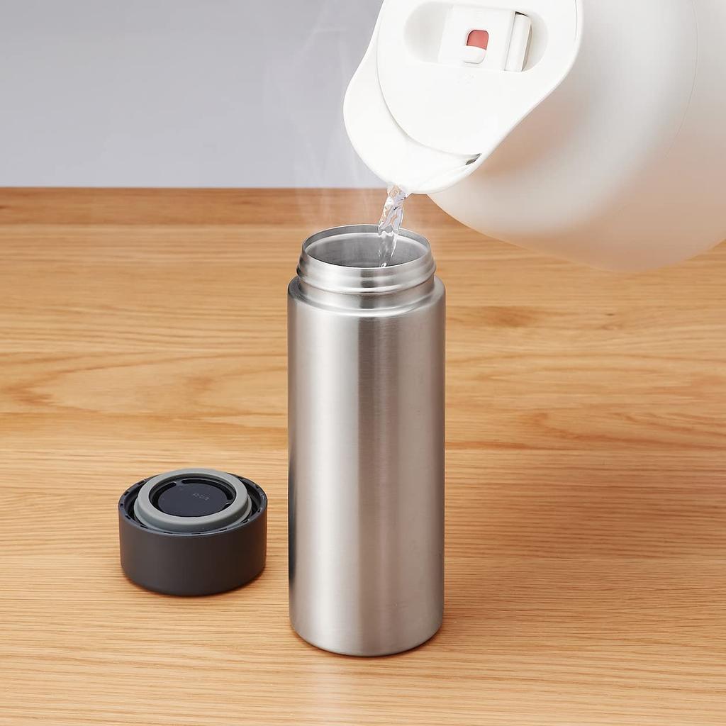 MUJI 44593769 Stainless Steel Thermal Insulated Bottle, Approx. 350ml
