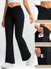 Yoga Flare Pants with Pockets - V Waist, High-Rise, Hip-Lifting, and Bare Feel Design for Outdoor Fitness