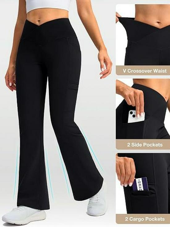 Yoga Flare Pants with Pockets - V Waist, High-Rise, Hip-Lifting, and Bare Feel Design for Outdoor Fitness