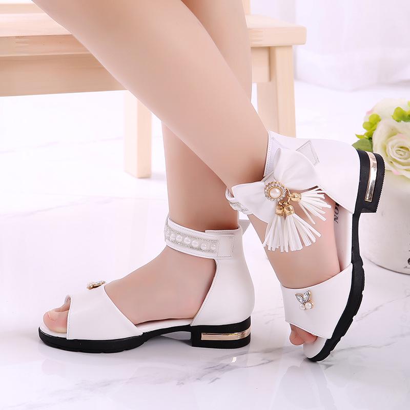 Girls' Summer Princess Sandals 2025 - Korean Style Roman Soft Sole for Middle & Big Kids