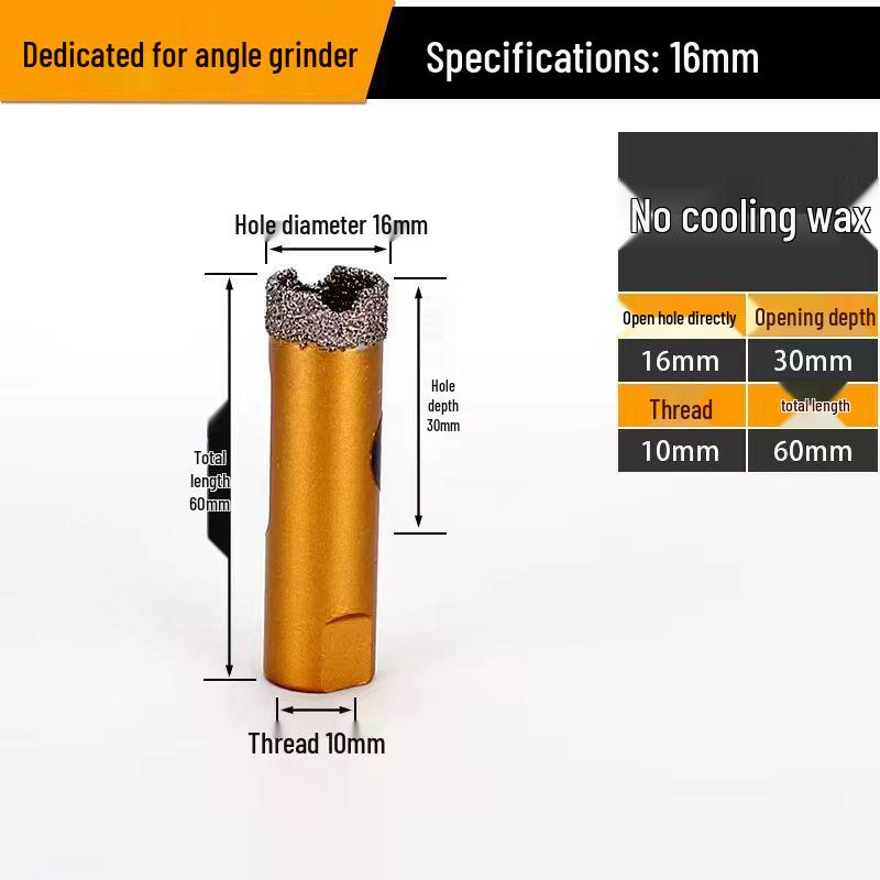 Dual-Purpose Angle Grinder Drill Bit for Porcelain, Granite, and Vitrified Tiles