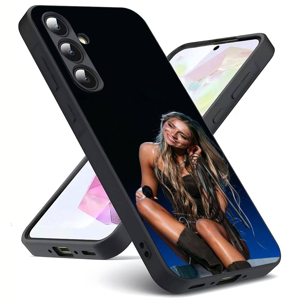 Singer T-Tate McRae Luxury Black Phone Case For Samsung Galaxy S23 S24 S25 Ultra S22 Plus S21