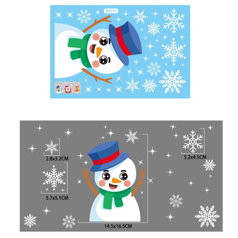 

Рождественские наклейки на окна Санта-Клаус Снежинка Diy Наклейка на стену 2023 Рождественские украшения для дома Годовые украшения Подарок 2024