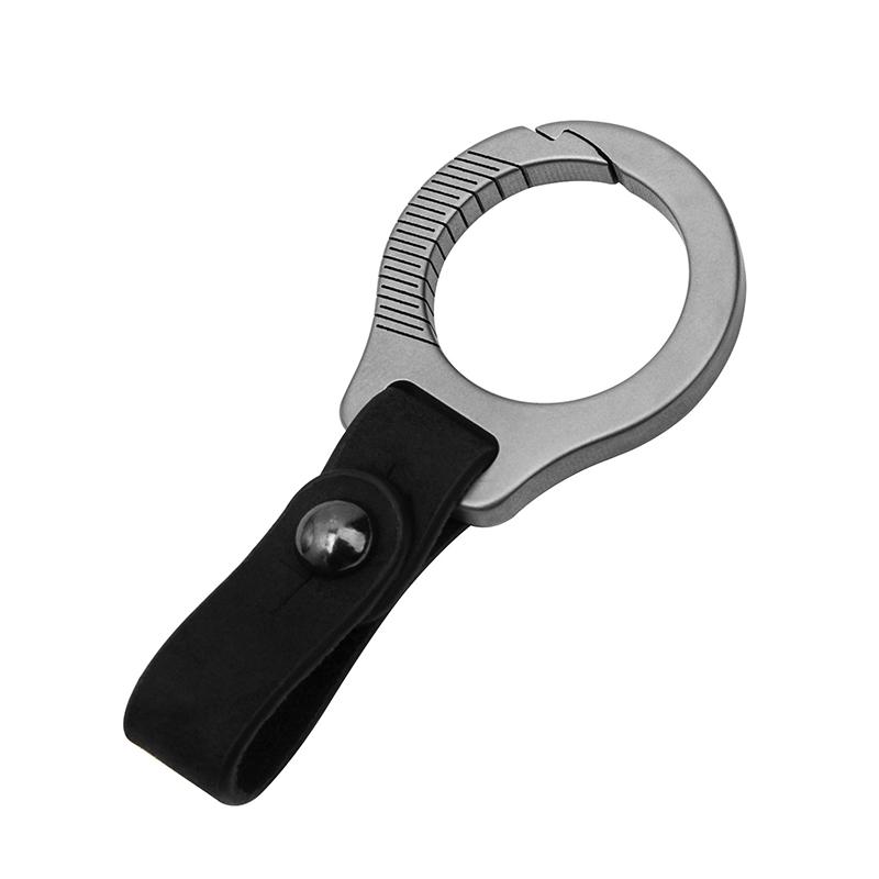 Stop Tytanu Skóra Bydlęca Brelok Klamra do Paska przy Pasie Karabińczyk Uchwyt na Kluczyki Samochodowe Wysokiej Klasy Prezenty Dla Mężczyzn Kobiet