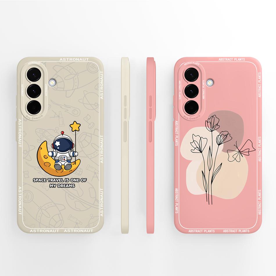 For Samsung Galaxy A37 A57 Phone Case Minimalist Style Camera Protection Back Cover Soft Liquid Silicone Anti Drop Bumper Funda