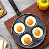 4 Holes Non Stick Coating Frying Pan Home Kitchen Cookware Cooking Tool for Fried Eggs4 Round Holes