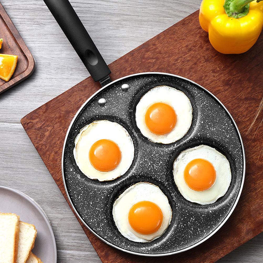 4 Holes Non Stick Coating Frying Pan Home Kitchen Cookware Cooking Tool for Fried Eggs4 Round Holes