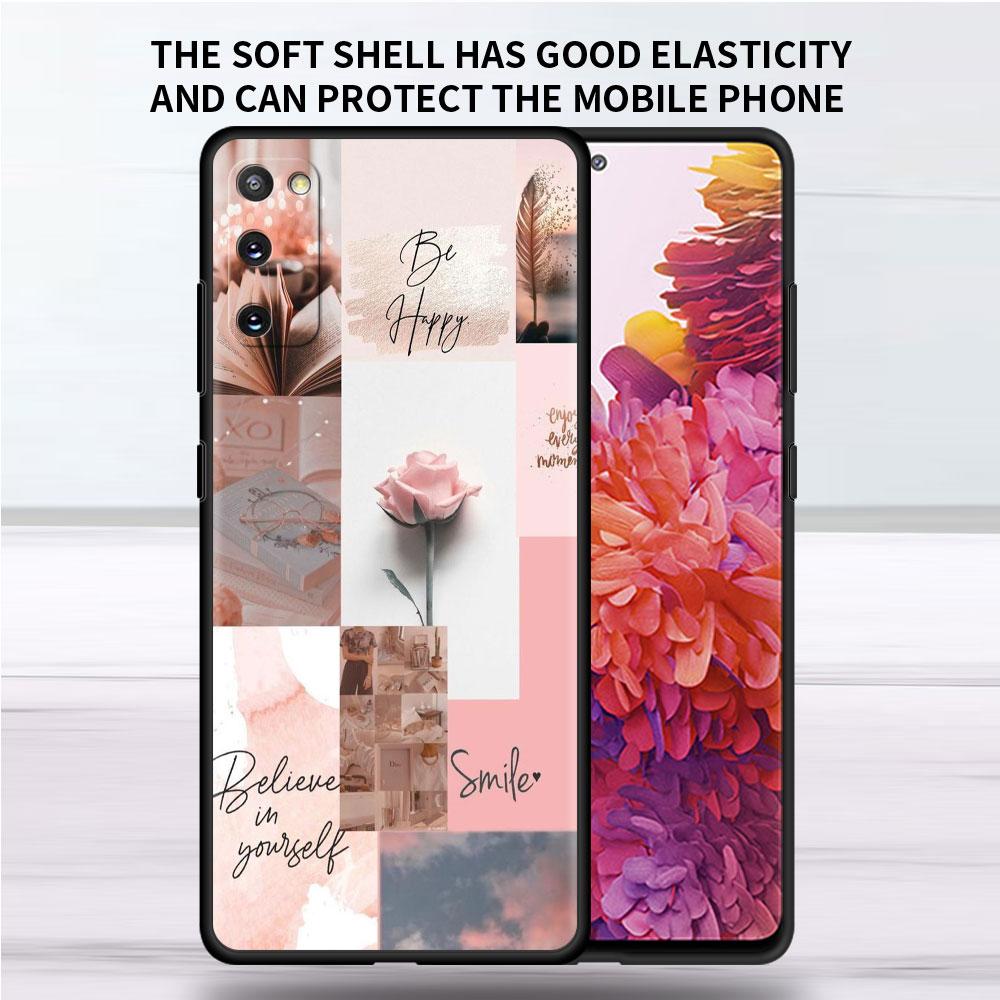 Husă Moale Pentru Samsung Galaxy Note 20 Ultra 10 Plus Lite A50 A70 A20 A40 A20e 9 8 A60 A10e Fundă Husă Telefon Floare Roz Hert Sac