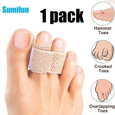 1/2/3/4pack Sumifun Hammer Toe Straightener Toe Splints Cushions Bandages for Correcting Crooked & Overlapping Toes Protector Foot Care To