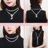[FH.bird] Pearl Necklace, Long, Wedding, Formal Occasions, Shell Pearl, Popular, 8mm, Long Necklace, Women's, Pearl, 88cm, Adjustable, Bride, Winter,
