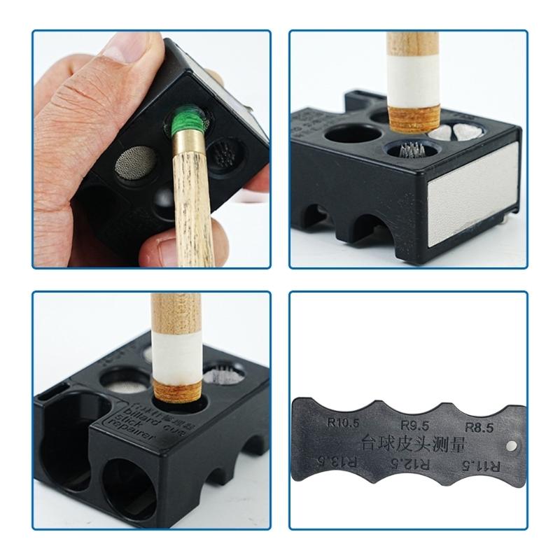 Durability Pool Corrector Stick Billiards Pool Cue Tip Trimmer Repair Tool for Home and Club Use