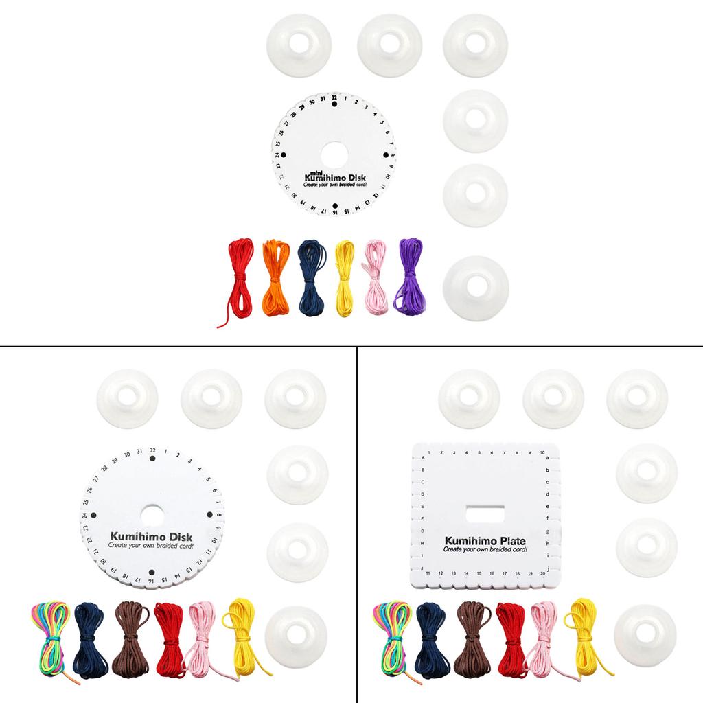 Disco per Treccia Quadrato Rotondo Filo per Perline Kumihimo Disco Piatto per Treccia Stampa Fai da Te Strumenti per Cucito Strumenti per Artigianato