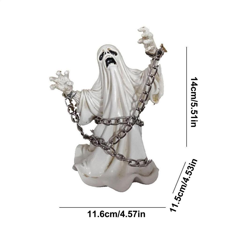 Cute Ghost Statue Resin Crafts Small Ornaments Halloween Creative Ghost Decorations Suitable For Home Garden Decoration Gift