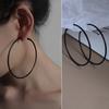 4 Pairs Women Ear Hoop Different Sizes Circle Earrings Polished Electroplated Ear Decoration Jewelry Lady Club Party Hanging Earring Set