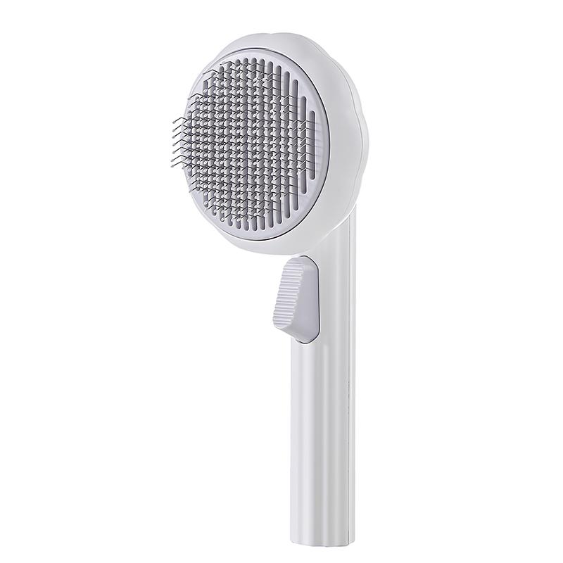 Custom Self-Cleaning Pet Hair Remover Comb Pumpkin Dog/Cat Bath Slicker High Shedding Massage Plastic Grooming Brush